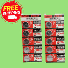 Maxell CR2032 Lithium 3V Watch Battery Exp 12/2032 10Pcs