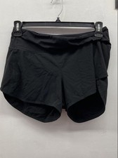 Lululemon Women's Black Speed Up High-Rise Running Shorts Back Zip 3" Inseam