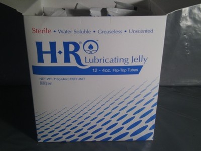 Case of 12 4oz Tubes HR Sterile Personal Lubricating Jelly Flip Top FREE SHIP