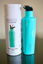 Brumate Rehydration Mini Stainless Steel Water Bottle with Sip Straw, 16oz Aqua