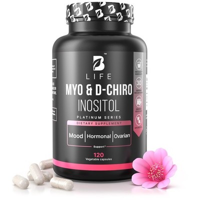 B Life Company Myo-Inositol & D-Chiro Inositol 40:1 for 120 Count (Pack of 1)