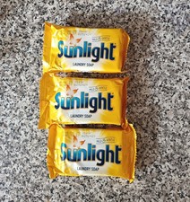 3 X Sunlight Bar Soap Original  For Laundry, Kitchen and Bathroom - 80g Each