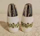 Vintage Gemco Crazy Daisy Salt & Pepper Shakers, Retro Pyrex Corelle Milk Glass