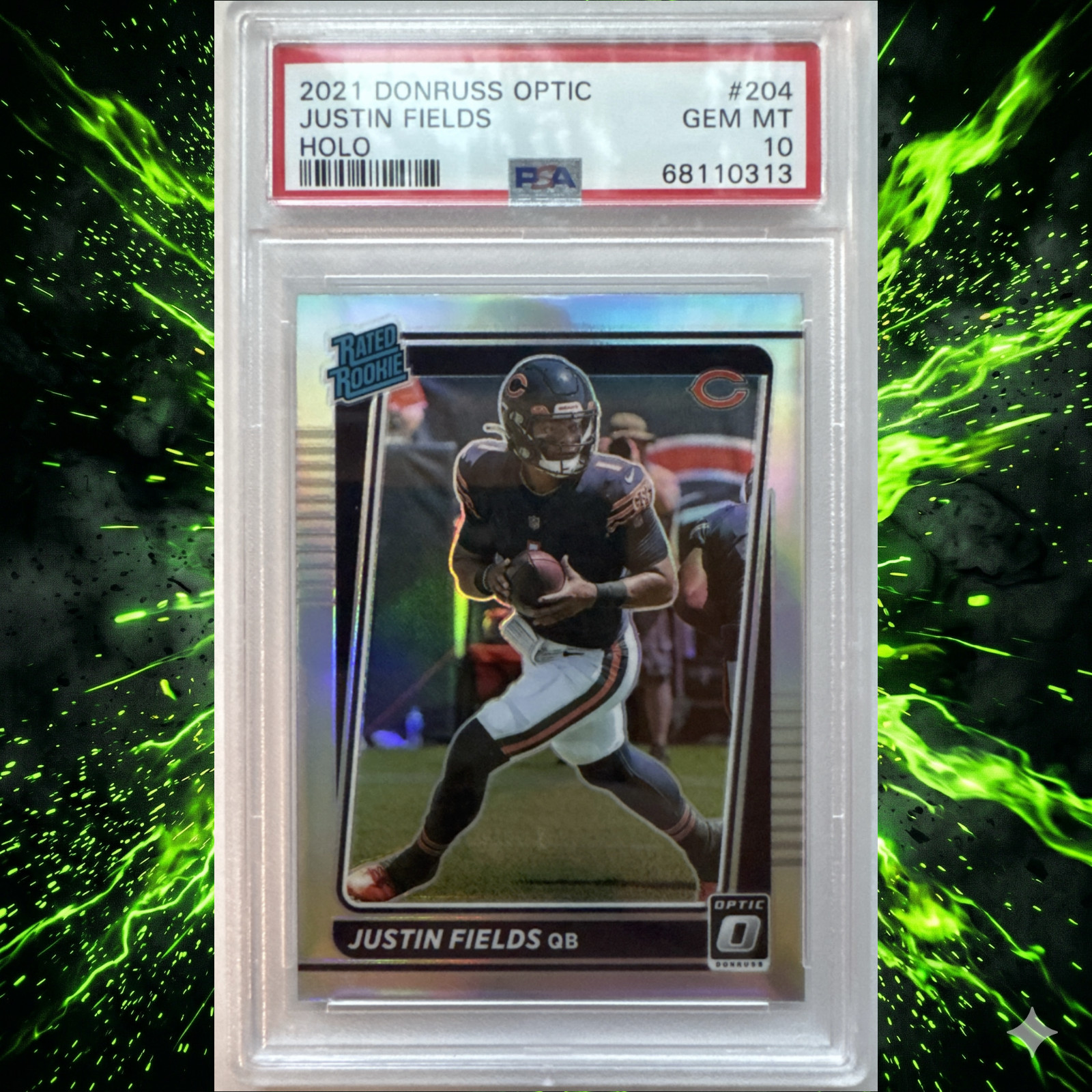 Justin Fields Panini Donruss Optic #204 Holo