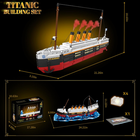 2 in 1 Titanic Building Set, Titanic Big Ship Model Building Kit with Lights Bri 744759825353
