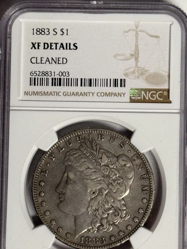1883-S Morgan silver dollar $1 NGC XF details CLEANED