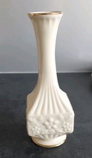 Aynsley Camellia Fine Bone China Vase Gold Trim - 7" tall