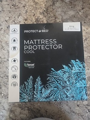NEW Protect-A-Bed Tencel Cool Waterproof Mattress Protector Dust Mite King NIB