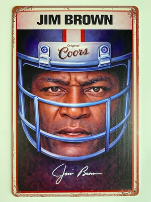 #ad Jim Brown Coors Light Beer Sign Cleveland Browns Coors Legends $16.99