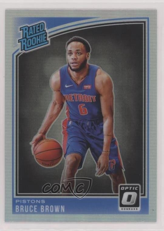 2018-19 Panini Donruss Optic Rated Rookie Holo Prizm Bruce Brown #161 3tb