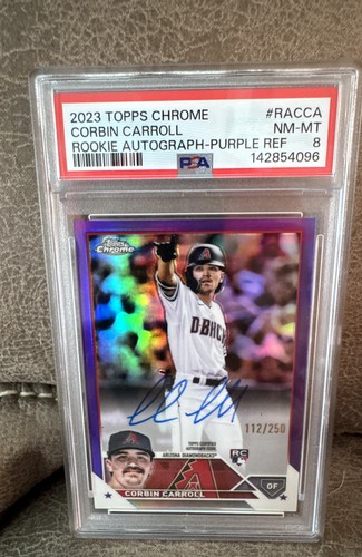 2023 Topps Chrome -RK Autos Corbin Carroll #RA-CCA Purple Refractor /250 PSA 10
