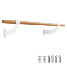 B2X Ballettstange 120 cm Holz Wandmontage Pilates Tanzstange Buchenholz Natur