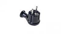 Wtyczka KąTowa 16A Z/U Uni-Schuko 250V Czarna WT-50