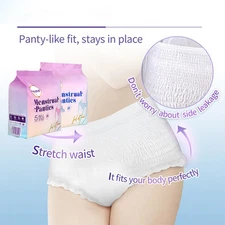 5pcs Women Disposable Menstrual Panties Cotton Wrapped Postpartum Underwear