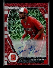 2021 Panini Prizm Draft #PDP89 Jose Torres Base Autographs Red Velocity Prizm