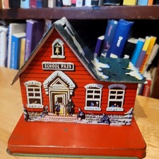 NICE VINTAGE 1940'S or 1950'S TIN LITHO PS23 SCHOOL NOVELTY LOLLIPOP BANK VAR. 2