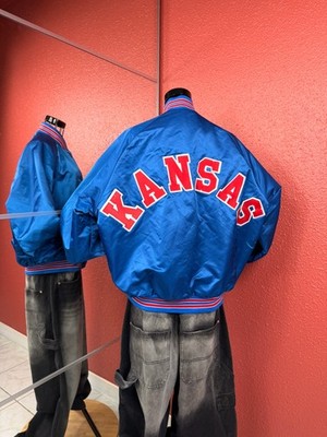 Bomber College Jacke Vintage Chalk Line Kansas Made in USA XL College 90er