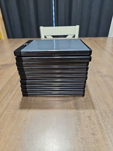 10 Single Square Black Bluray Cases