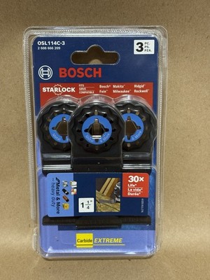 BOSCH 1-1/4 Inch OSL114C-3 Starlock Carbide Plunge Cut Blade 3-Pack
