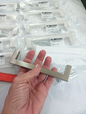 Kitchen cupboard / office Cabinet Handles. silvertone modern. pack of 10 New