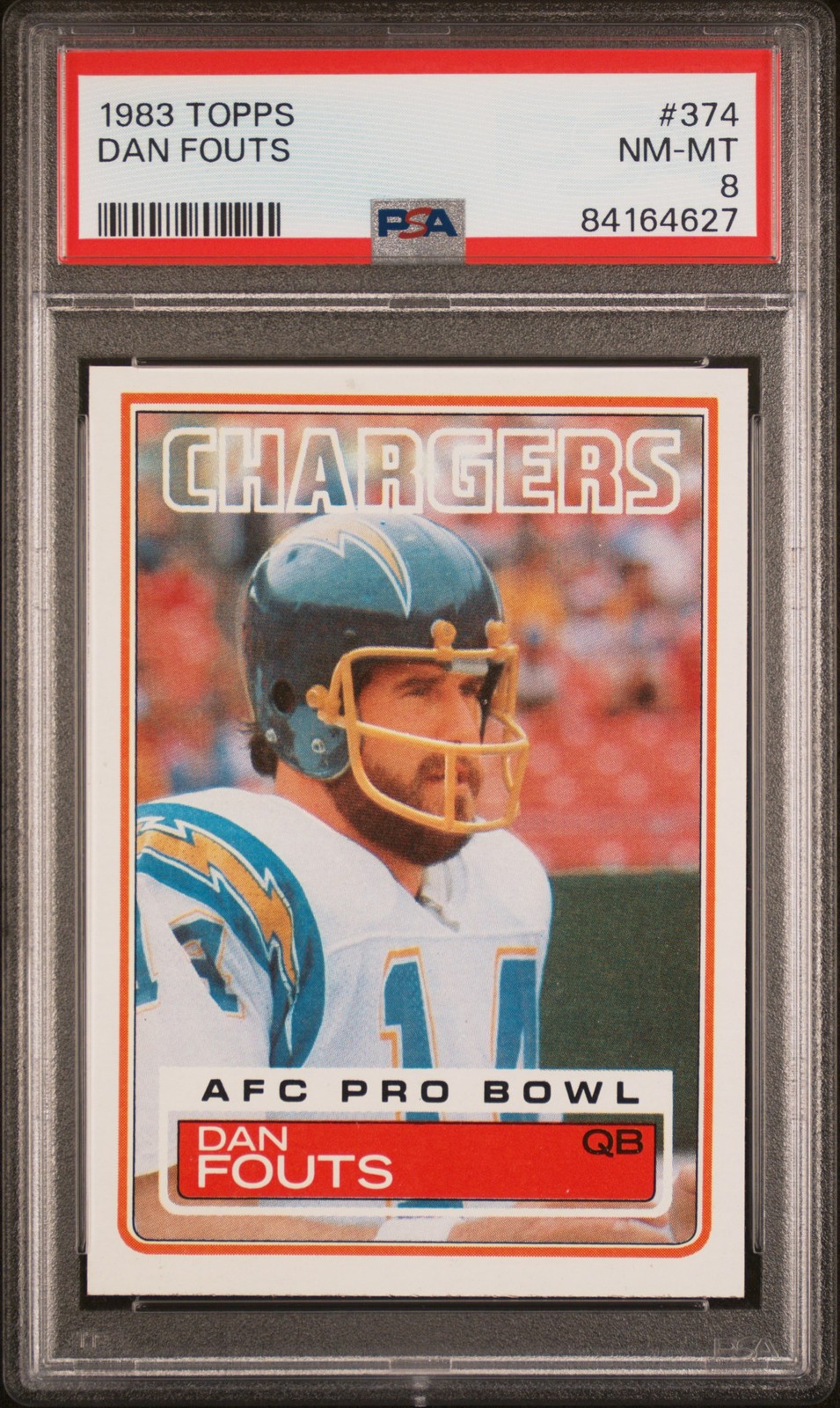 1983 TOPPS #374 DAN FOUTS PSA 8