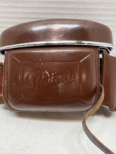 KODAK RETINA Camera case with strap, brown, leather, Vintage FOR PARTS