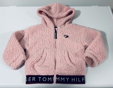 Tommy Hilfiger Toddler Girls Sherpa Hoodie Zip Jacket Pink Size 2T