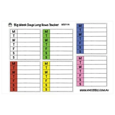 Week Day Planner Stickers – Long Strip Labels for Weekly Schedule & Task Trackin