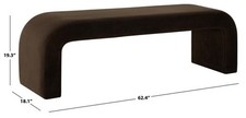 Safavieh CARALYNN UPHOLSTERED BENCH, Reduced Price 2172779501 SFV5027N