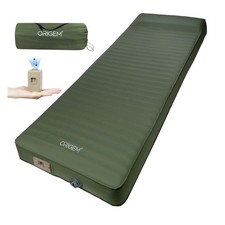 Self-Inflating Camping Mattress with Electric Pump 10cm Thick Green