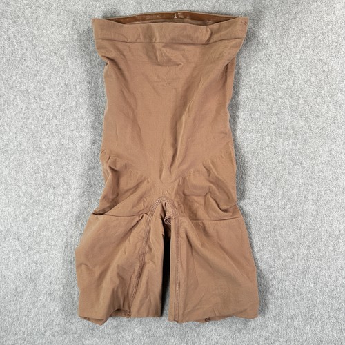 Spanx Shapewear Shorts Womens Large Brown Power Series High Waist Slimming