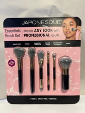 Japonesque Professional Essentials Brush Set 6 brushes NEW IN BOX MFG SEALED