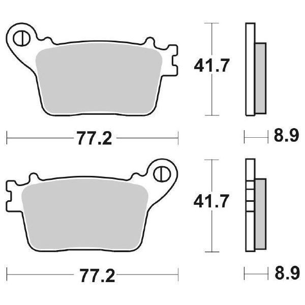 Set BeläGe Bremse SBS 834RQ Honda 600 CB F Hornet 07/13-image