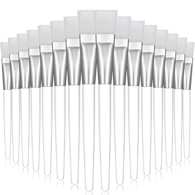 16 Facial Mask Brushes - Professional Cosmetics and Skin Care Tools, Soft Nylon 