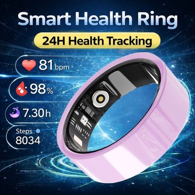 Smart Ring Fitness Health Tracker Heart Rate Sleep Monitor NFC Waterproof IP68