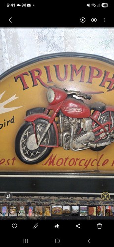 Harley Davidson vintage man cave triumph quality 1950 valuable collectors item