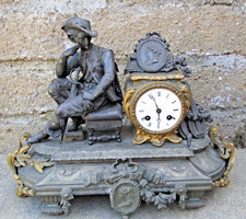 GRANDE Orologio a Pendolo da Tavolo Camino Antico Francese  Funzionante