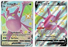 Crobat V & Crobat VMAX SWSH098 SWSH099 Pokemon Black Star Promo Lot