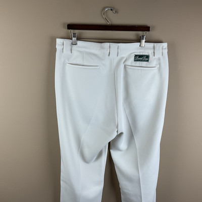 Bogey Boys Golf Pants Mens 37 X 33 White Flat Front Polyester