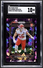 2022 Panini Prizm #378 George Karlaftis Rookie (RC) Purple Ice Prizm /225 SGC 10