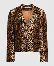 Philosophy di Lorenzo Serafini Leopard Faux Fur Jacket IT44 L NWT Designer