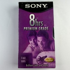 Sony VHS Blank Tape Brand New Sealed 8hr Premium Grade T-160VL Free Shipping