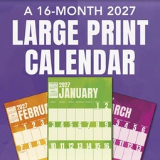 2027 Large Print Wall Calendar