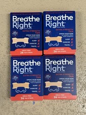 4 Boxes Of Breathe Right Extra Strength Tan Nose Strips - 104 Total Strips 2029