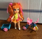 Vintage Mattel Liddle Kiddles Skediddle Tracy Trikediddle Doll Tricycle w/ Cart
