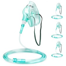 ANSNF 3 Pack Oxygen Mask for Face Adult with 6.6' Tube  Adjustable Elastic Stra