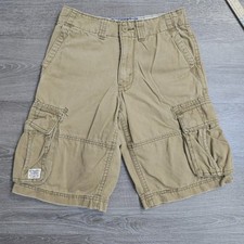 Levi Strauss Cargo Shorts Heavyweight 100 Cotton Baggy Khaki 11" Men's Sz 28