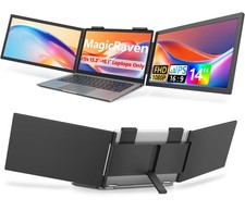 Dual Laptop Screen Extender, 14" 1080P IPS Portable Triple Monitor for 13.3-1...