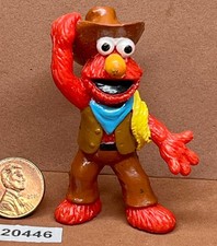 Elmo Cowboy Sesame Street PVC 2.75" Figure Applause Jim Henson Vintage