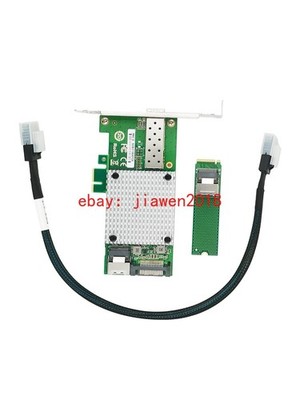 M.2 Key M to 10G SFP+ Network Card   82599 X520-DA1 Chipset +SFF-8087 cable *yt